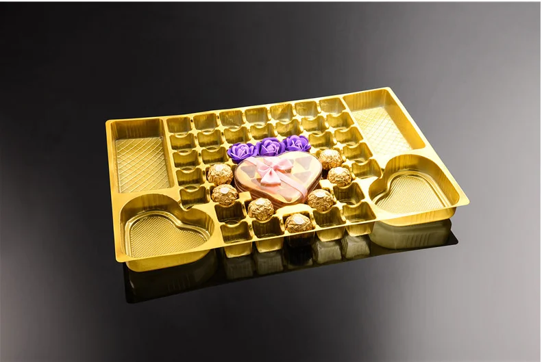 square and  heart shape blister for cupcake cake  packaging plastic food tray take away food container for  chocolate candy  set