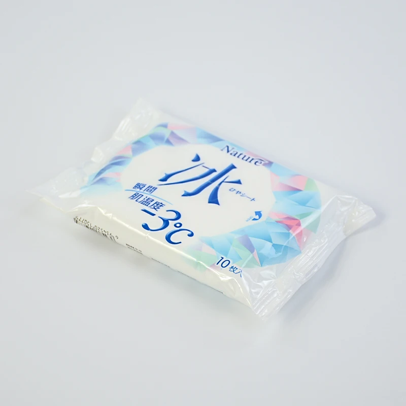 10pcs Adult Body Clean Wet Wipes Mint Essential Oil Ice Cool Wipes Skin Care Sports Cleaning Wipes