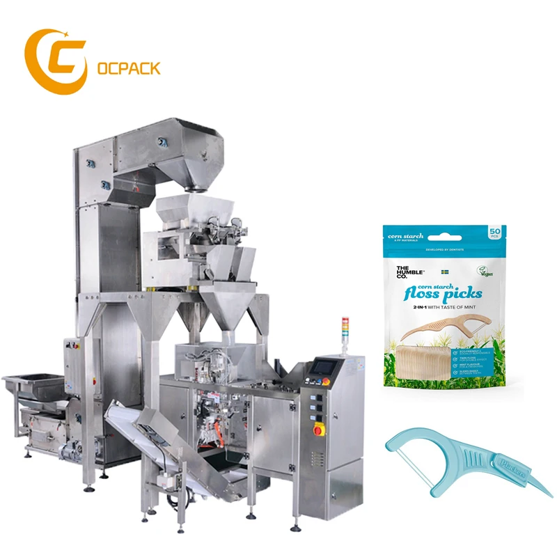 Zipper tape doypack feeder dental floss packing machine