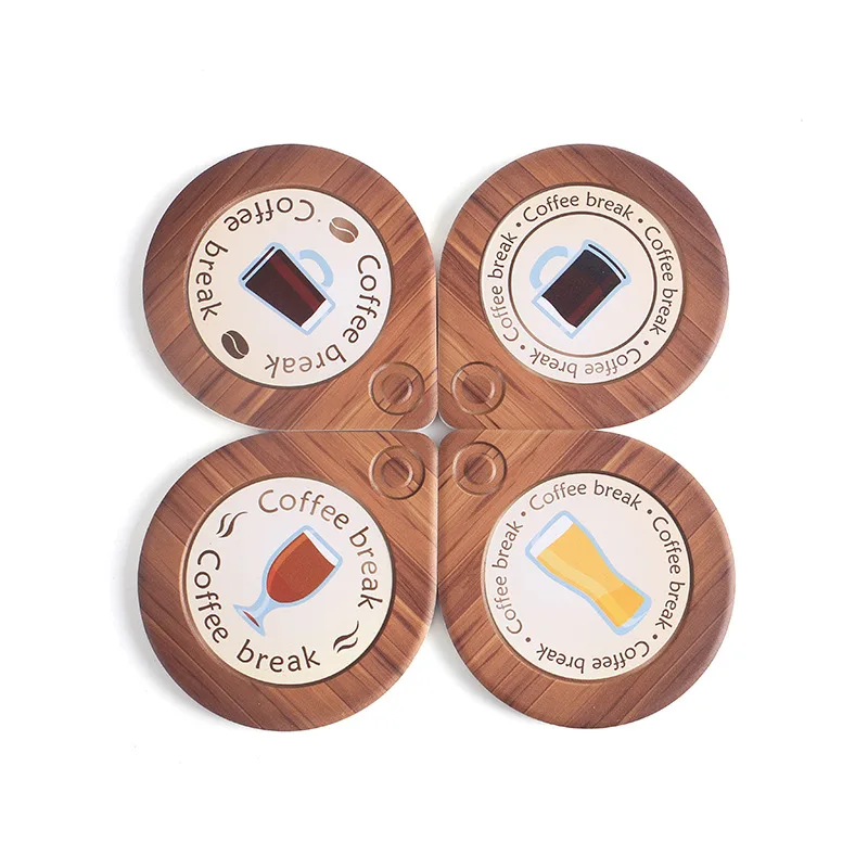 customized water drop ceramic cup coffee combined pot home use cork heat insulation place cushion mat