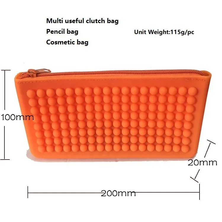 2024 New Custom Multifunction Kids Cute Pen Silicone Pencil Case For School