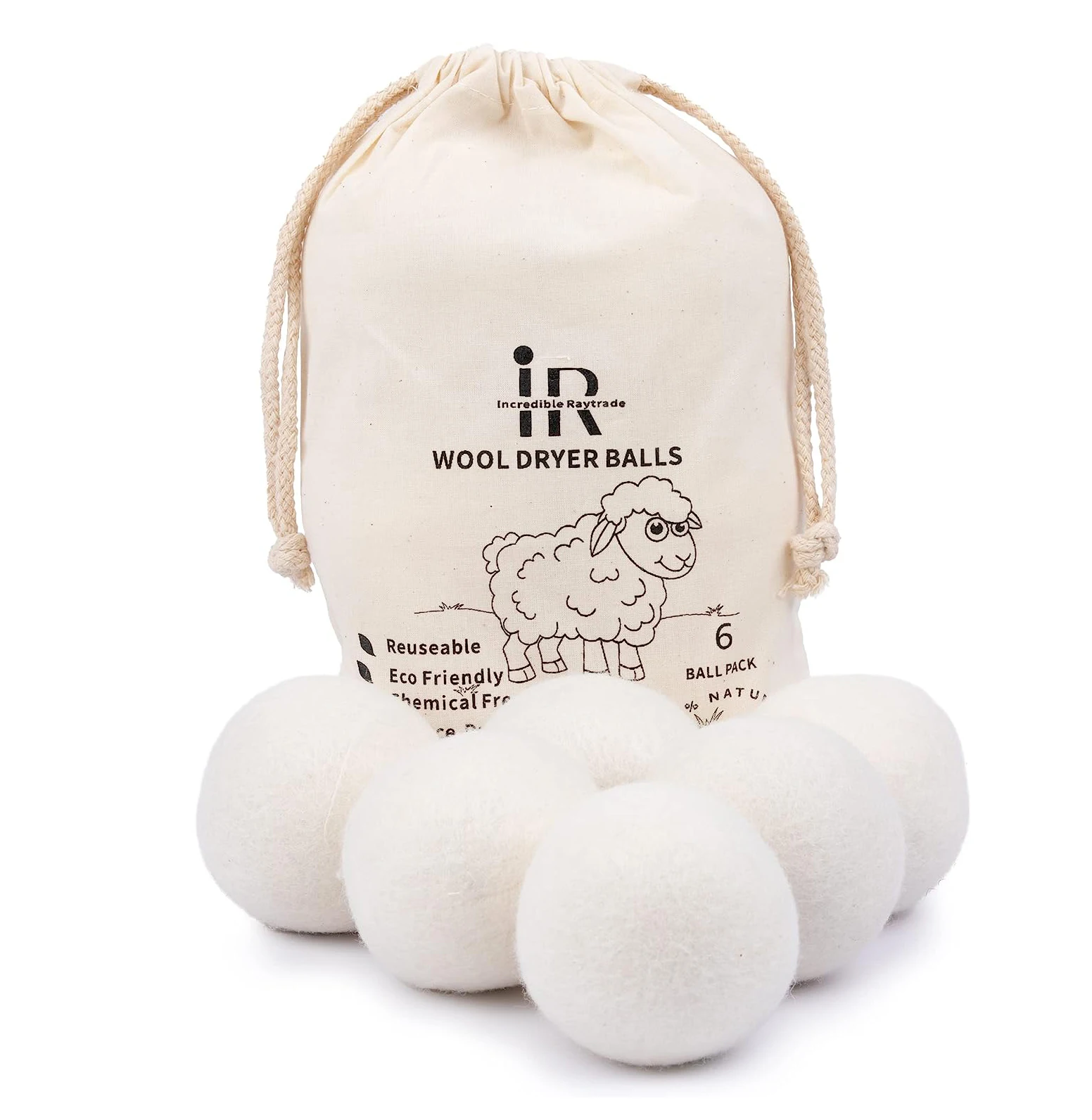 Wool Dryer Balls for Laundry 2023 New Trending in USA private label xl organic wool dryer balls laundry Washing Machine
