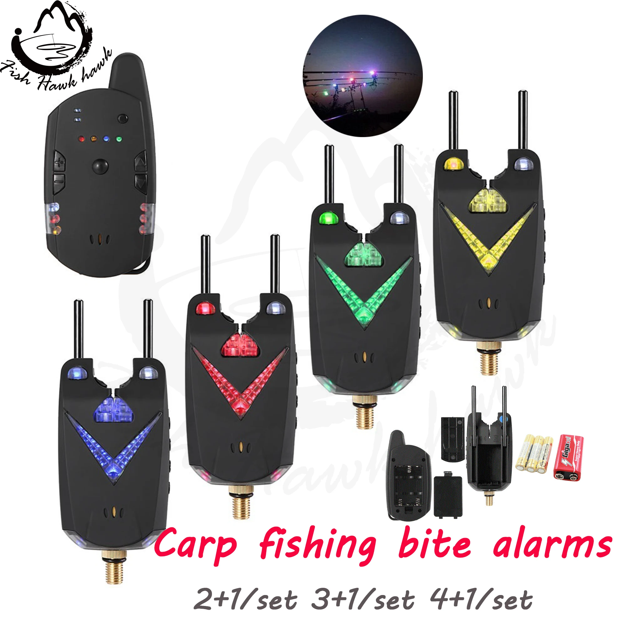 Wholesale Wireless waterproof Carp fishing bite alarms set for Carp fishing tackle