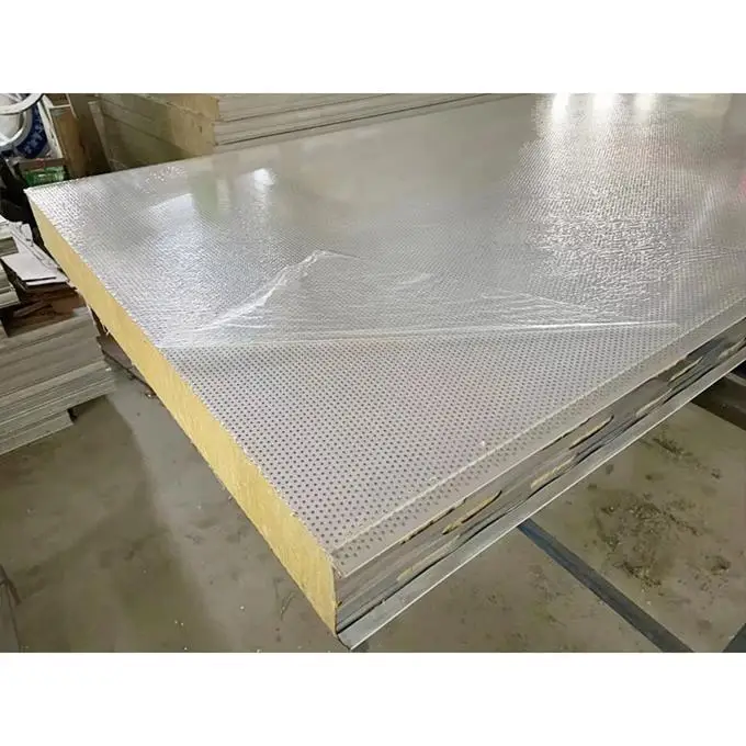 Cheap Fireproof 100kg/m3 Board Supplier Price Rock Wool Sandwich Panel