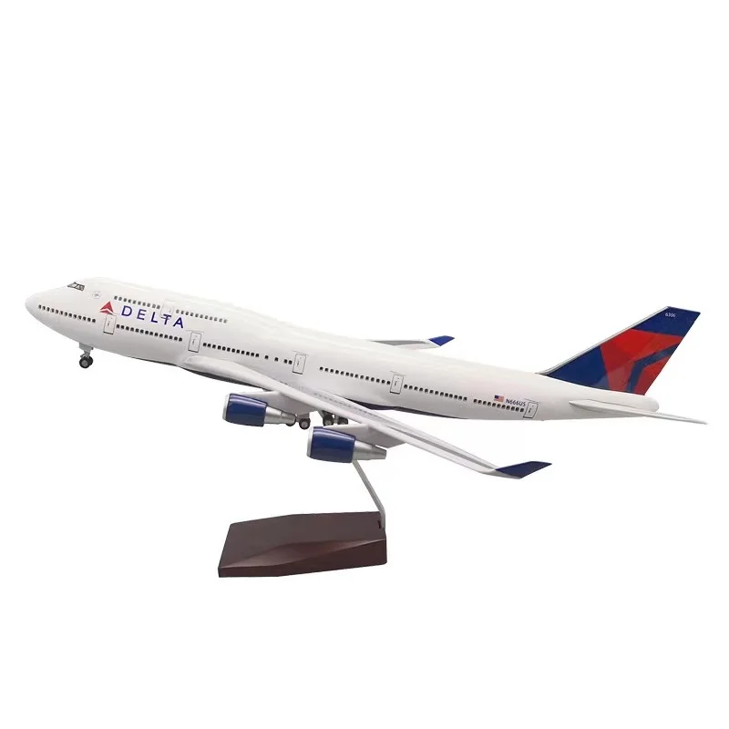 Boeing 747-400 Delta Aircraft Landing Gear Wheel Resin Simulation Model with Sound Controlled Lighting
