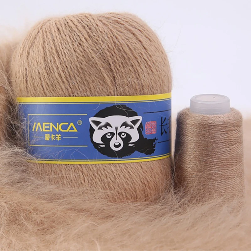 Mink Down Yarns Long Hair Mink Cashmere Yarn for Hand Knitting Yarns 14s/2 with Threads Factory Wholesale 67 Colors