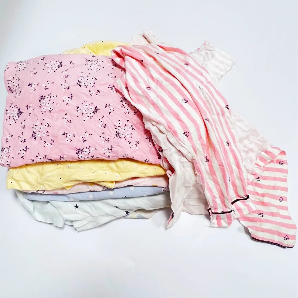 High quality 100% cotton recycled light  color mixed t shirt rags cleaning cloth marine rags in bale