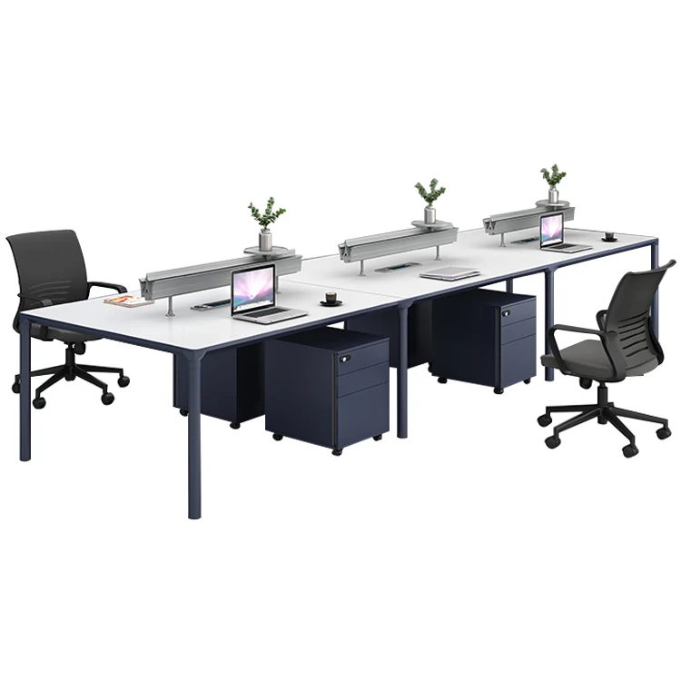 
4 person office Interior Movable Wooden Folding Operable aluminium office Wall Partitions Workstation 