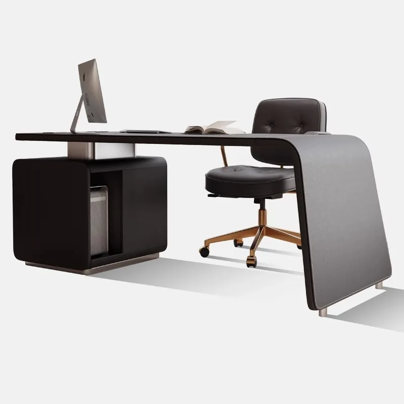 Custom wooden office furniture single office desks 1 piece executive desk with pedestal Home Table