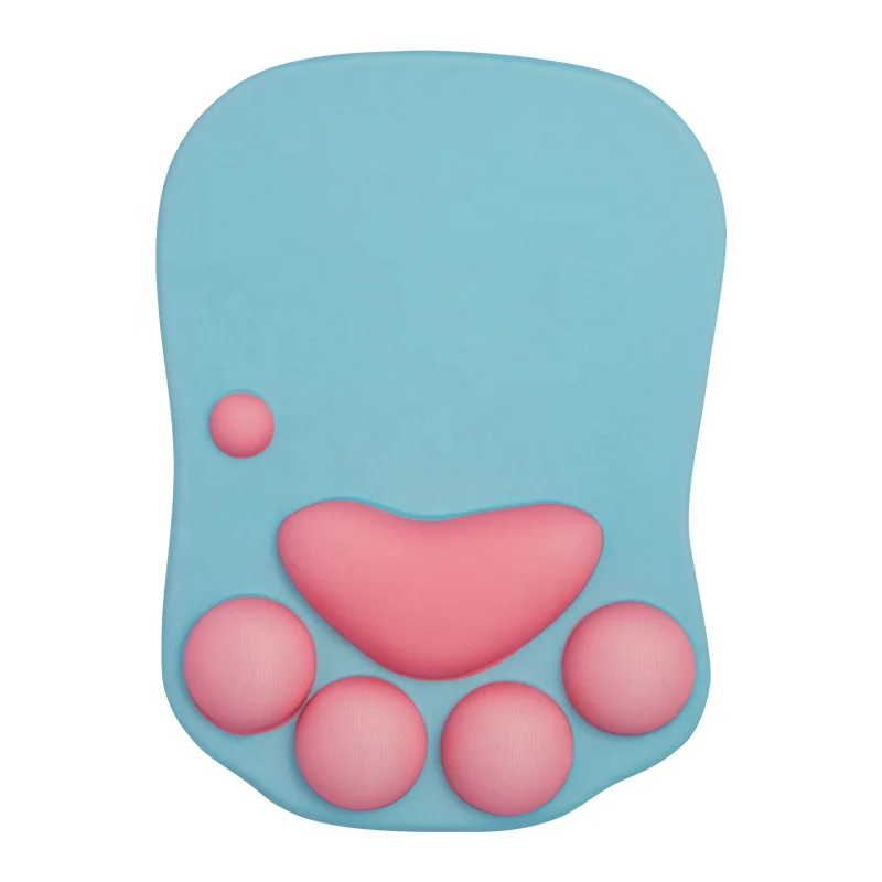 3D Cat Paw Shape Mouse pad with Wrist Support Soft Silicone Cute Mouse Mat