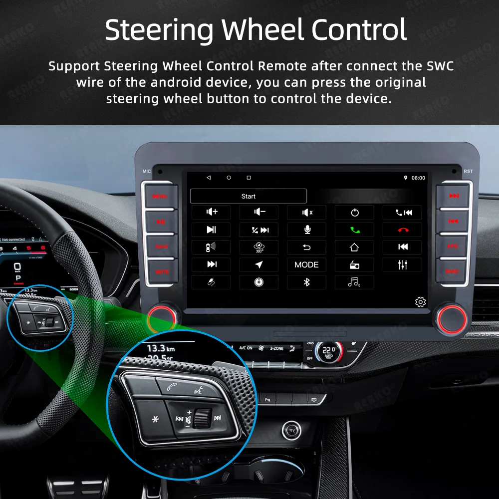7 Inch 2Din Android Car Radio Power Amplifier Support Wireless Carplay GPS Wifi Split Screen Phone Link FM For VW Car Navigation