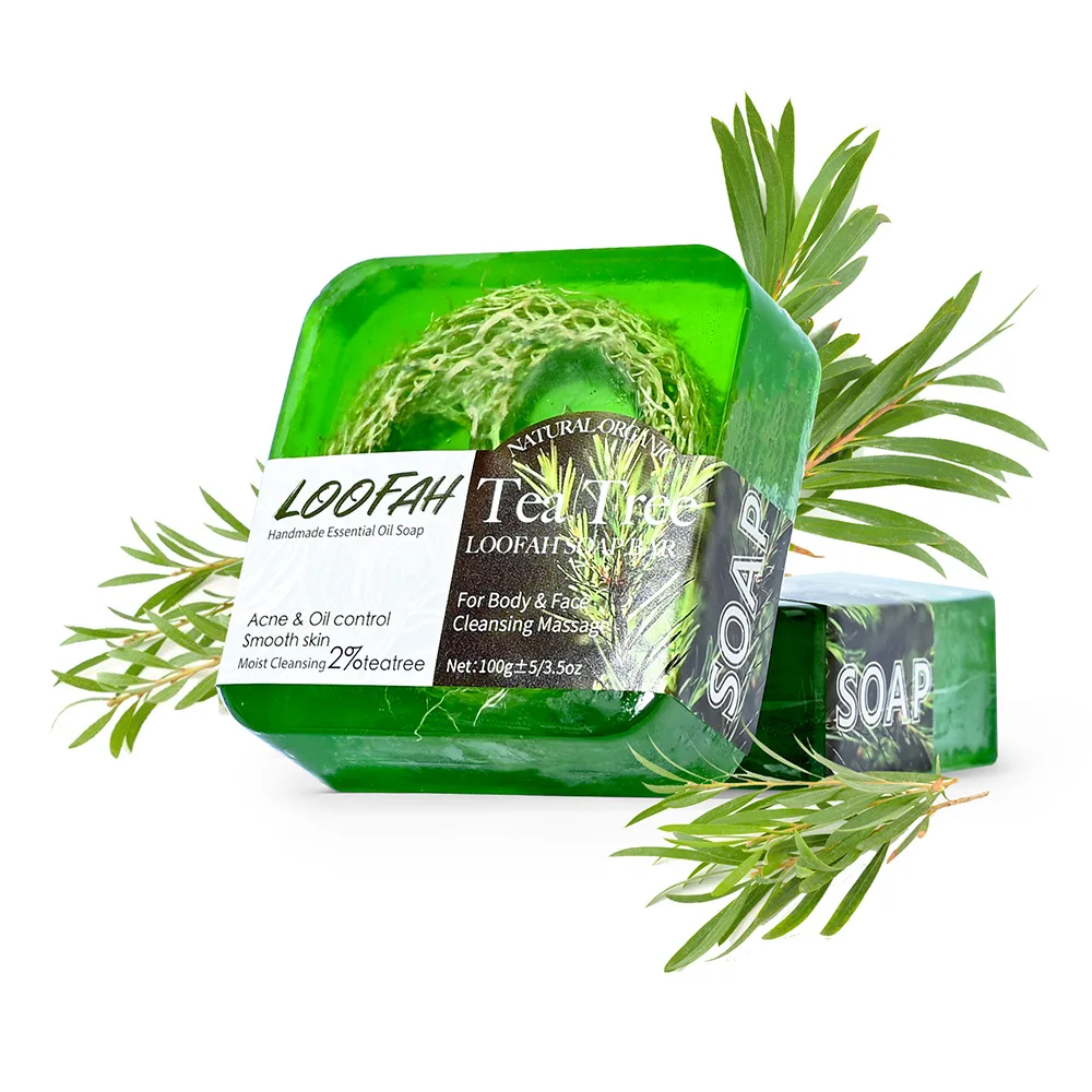 Tea Tree Loofah Soap Skin evening, natural skincare, natural handmade soap
