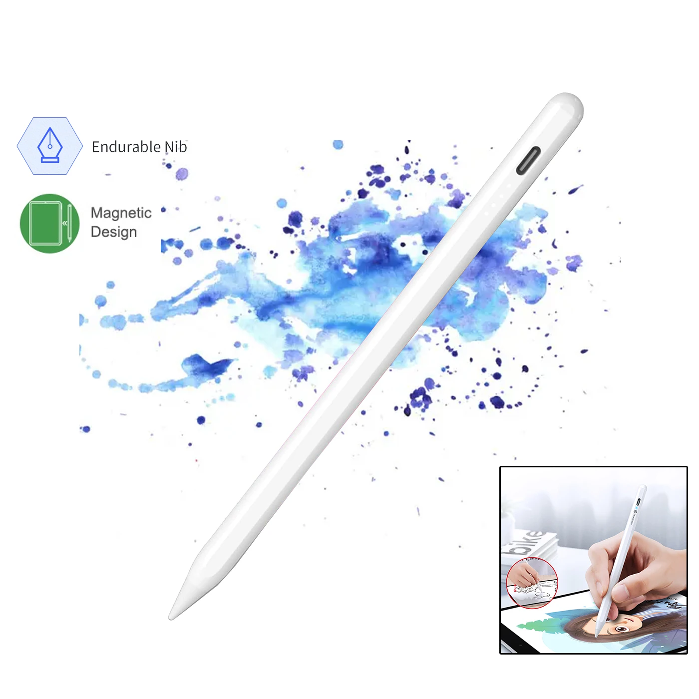 Amazon Hot Selling Universal Drawing Active Capacitive Pen Stylus Pencil Tablet Stylus Pens for Touch Screens Android Apple Ipad