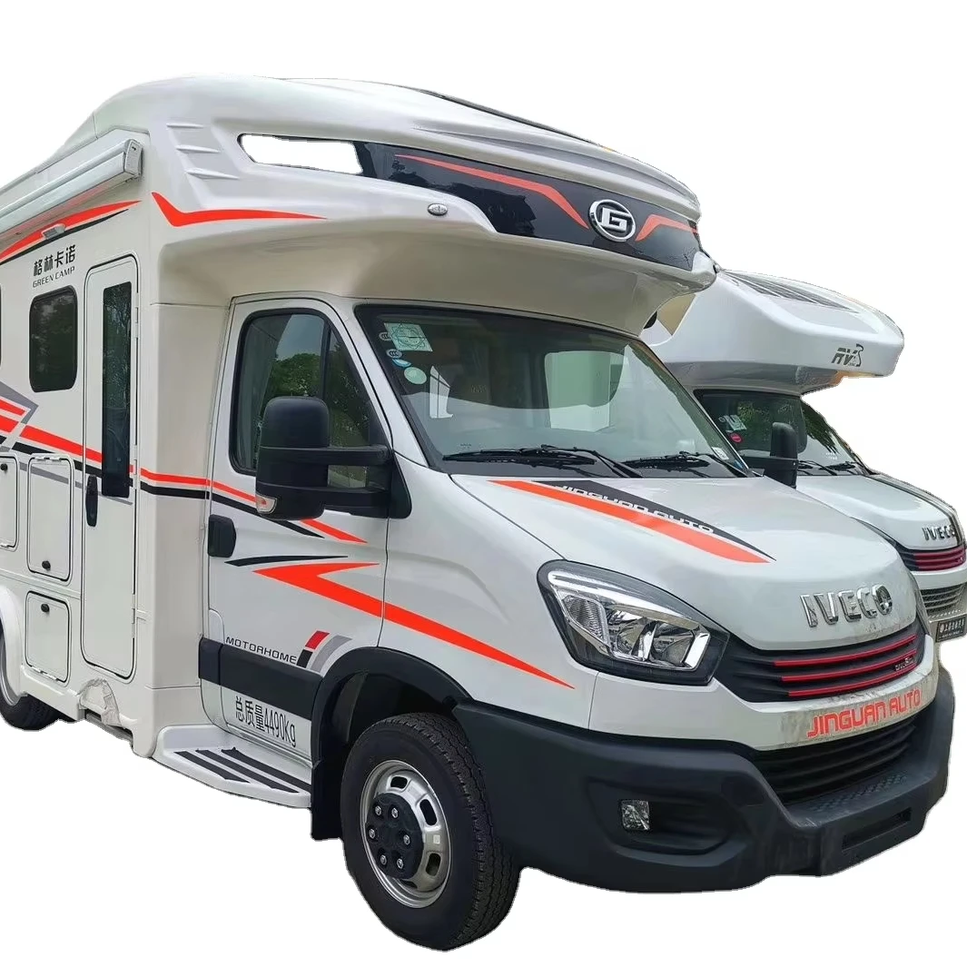 modified refitted vehicle for camp recreational tour car brand iveco chasis for 4-6 person sleep toilet cooking equipment
