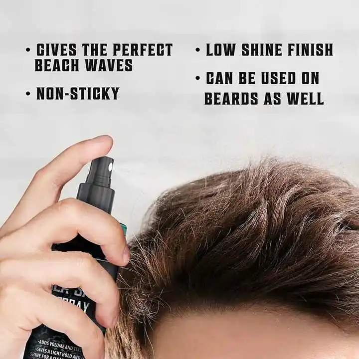 Sea Salt Spray for Hair Men Texturizing with Kelp Aloe Vera &Red Algae Extract Add Volume Texture Beach Hair Spray