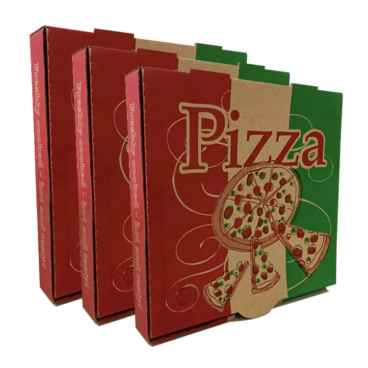 Eco Friendly Wholesale Cheap Paper Takeaway Pizza Box Custom Size Pizza Box Brown On Brown
