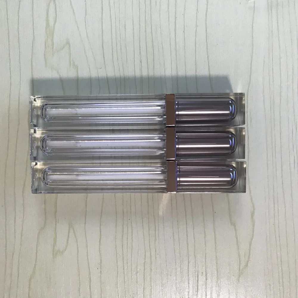 low moq wholesale square rose gold lip gloss tube empty Lipgloss Container Packaging