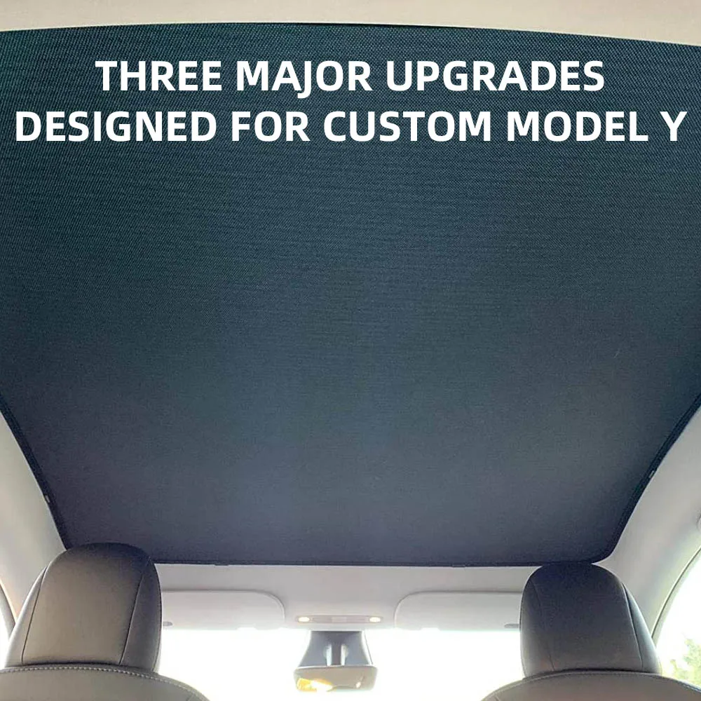 
2021 New Car Roof Sunshade For Tesla Model Y Glass Roof Sun shade Car Skylight Blind Shading Sunroof Net 