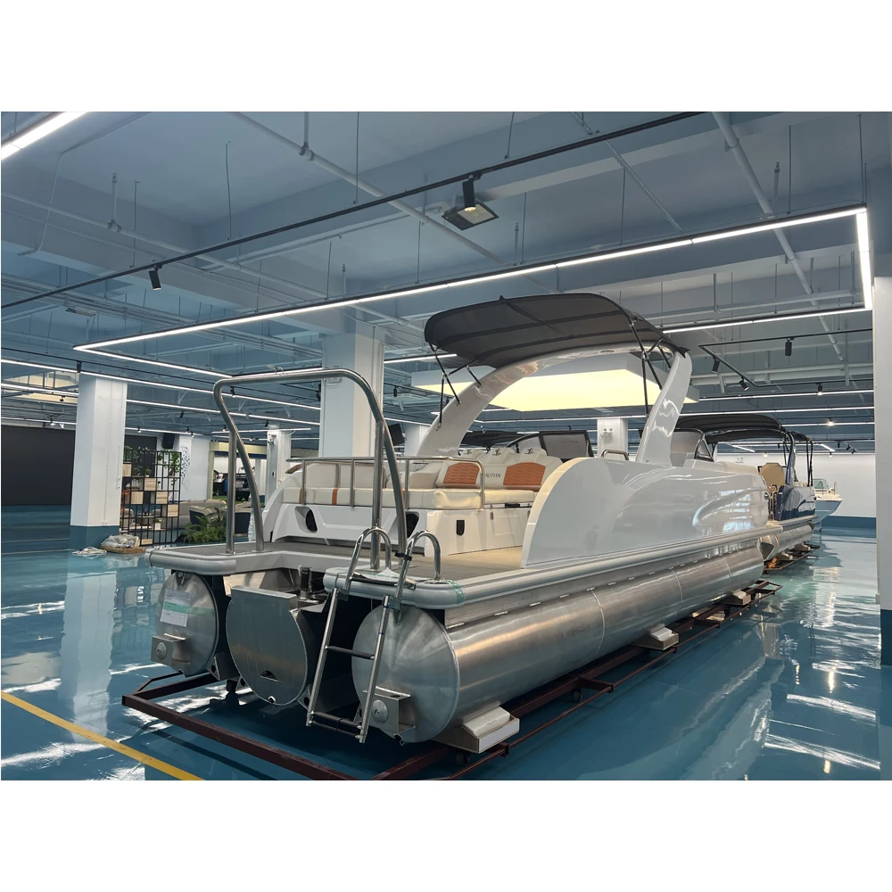 Customized Pontoon Boat Aluminum Sport Sailing Yacht For Surfing and Ocean Waters