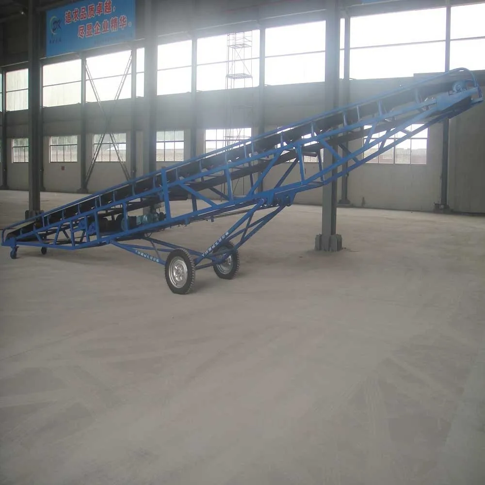 Mobile Belt Conveyor Truck Loading/unloadinig Rubber Stainless Steel 10-26 Degree Heat Resistant with Adjustable Speed Provided
