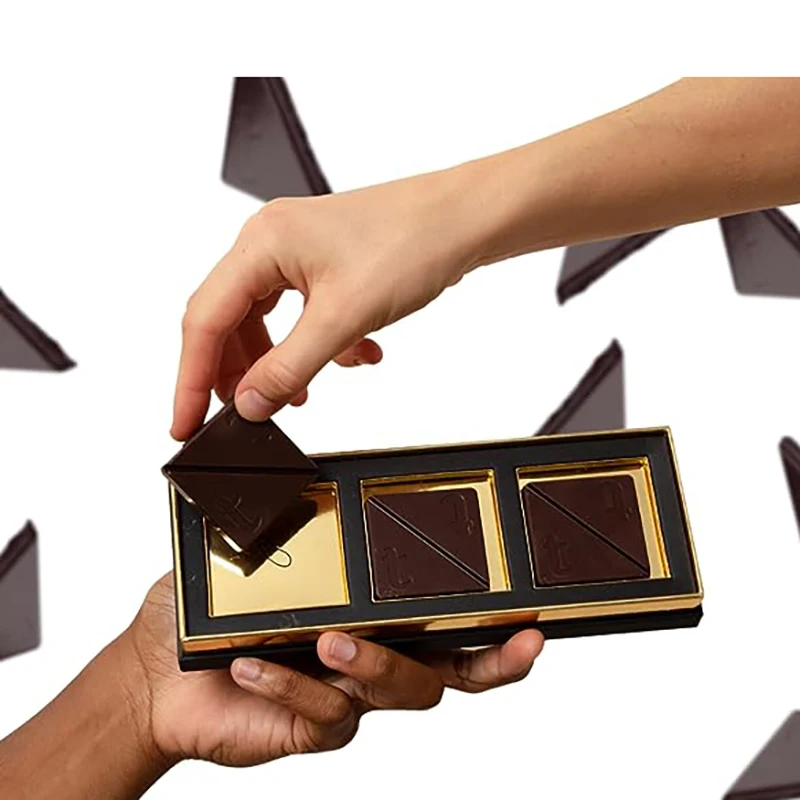 custom logo printed rigid cardboard paper chocolates box packaging gift box chocolate bar packaging