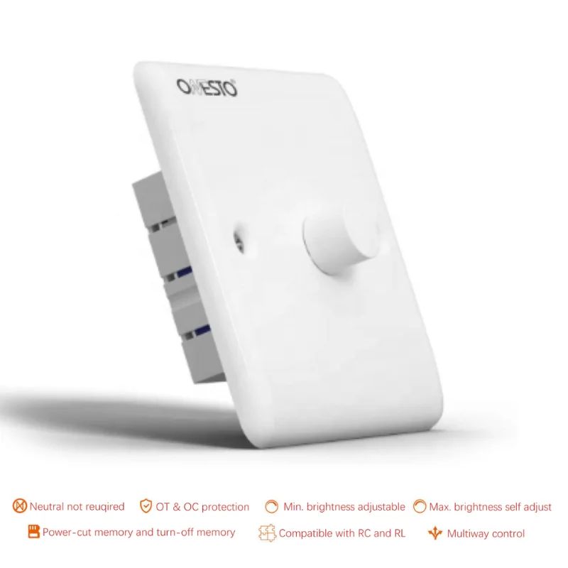 Оптовая продажа смарт-диммер поворотного типа с функцией памяти Tuya Control WiFi Dimmer Switch