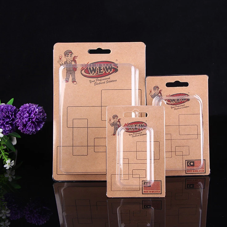 Custom  Blister Packaging Insert Paper Cardboard for Plastic Card for Consumer Electronics Use