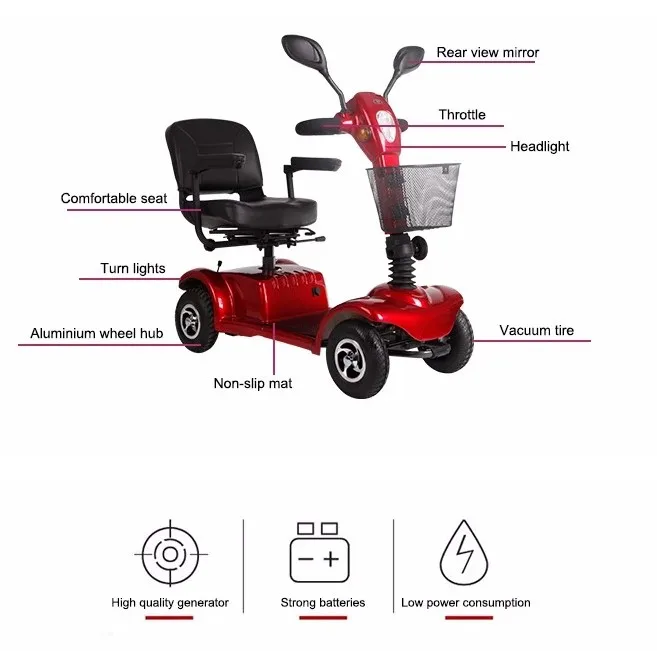 
Cheap price 4 wheel electric mobility scooter 