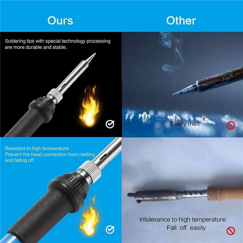 9160 soldering iron kit 60w professional soldering iron high power soldering iron with temperature control