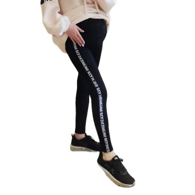 
Winter Thick Velvet Plus Size Nylon Comfortable Adjustable Waistband Maternity Fitness Leggings 