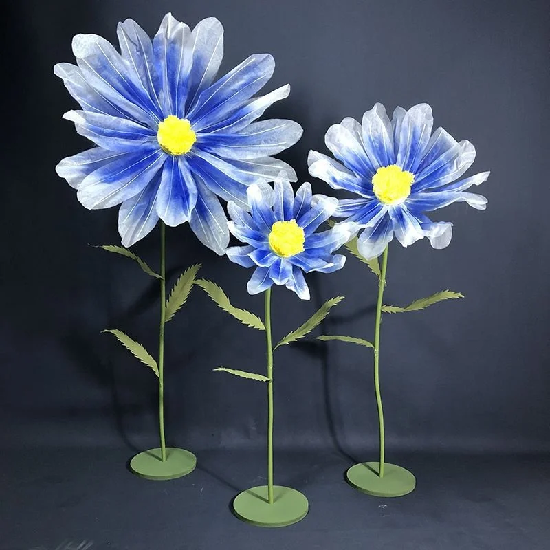 MF-L256decoration flowers wire mesh silk giant daisy stage layout wedding road lead flowers