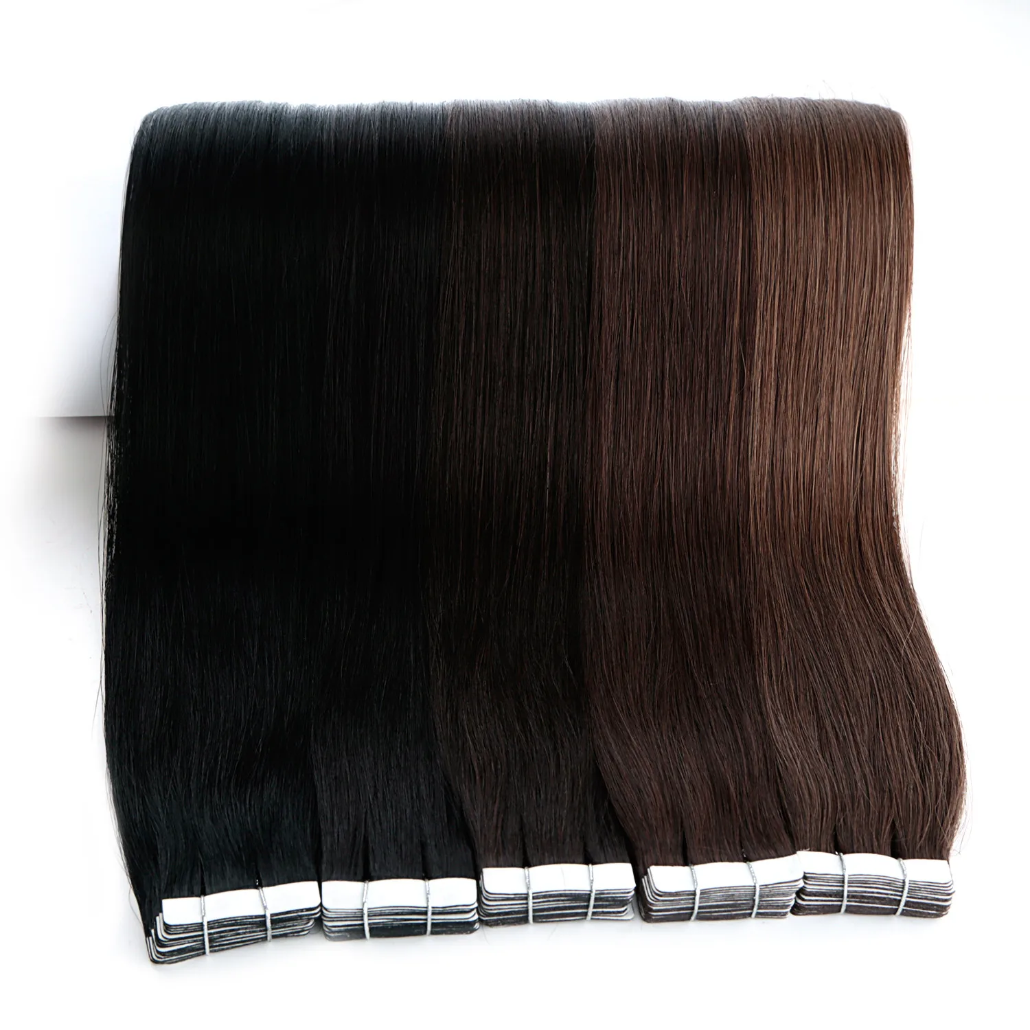Top quality easy tape in extensions 20inch 50g tape in hair extensions 100% human hair curly tape in extensions human hair
