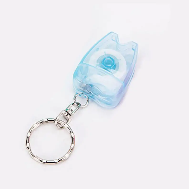 Dental dental floss 15 meters portable dental floss flat thread dental jewelry keychain can be printed with mint flavored dental
