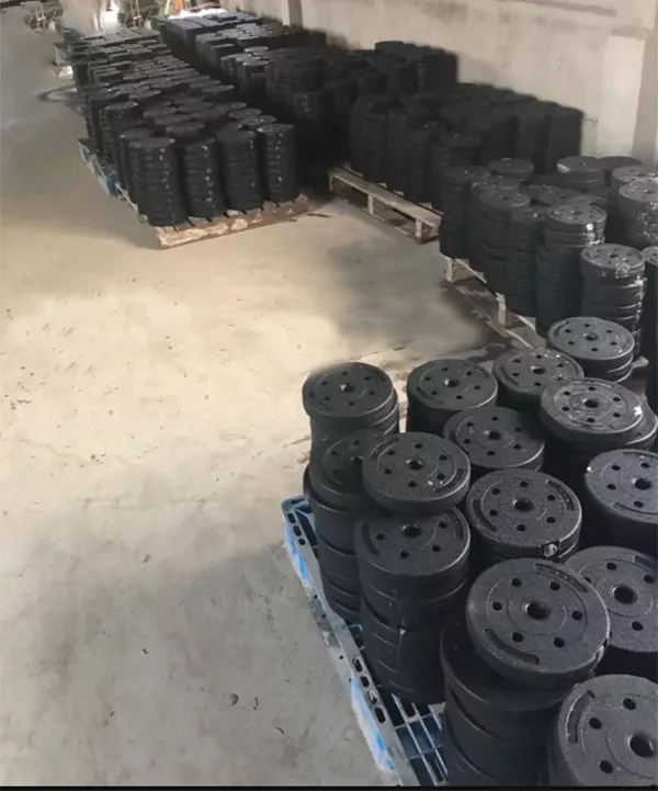 Factory Price Cheap Adjustable  Plastic Coated Cement Barbell Weight Plates