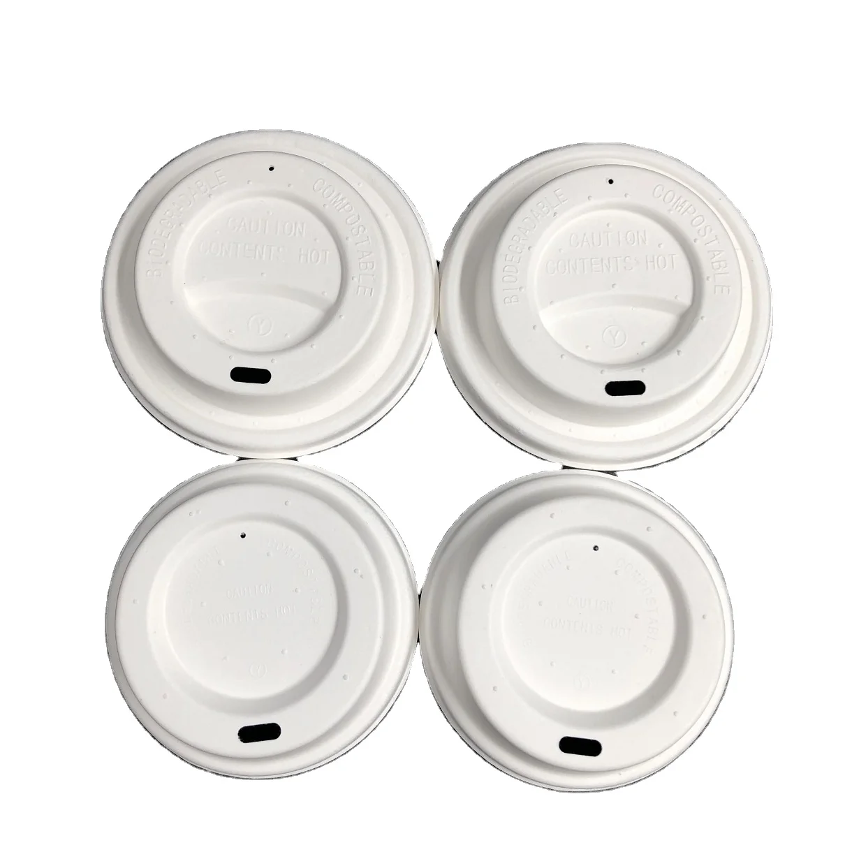 Factory Direct Sale Sugarcane Bagasse Hot Cups Coffee Travel Lids Disposable Paper Cover For Cup