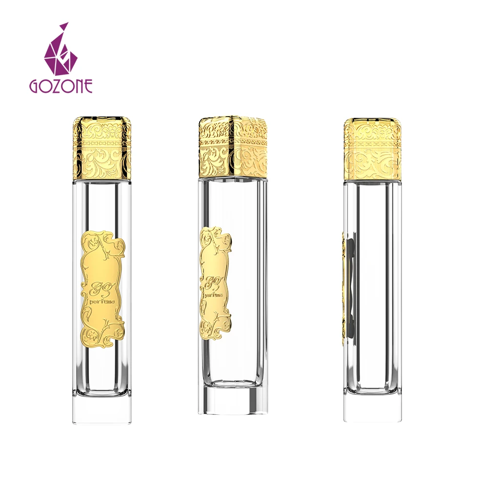 35 Ml Decorative Copper Clear Classic Empty Glass 100 Ml Spray Gold Cap Perfume Bottle