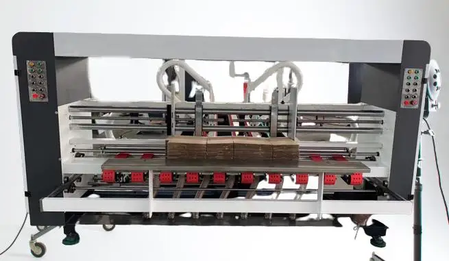 Full Automatic Cardboard Stapler Carton Corrugated Stitching Boxes Machines