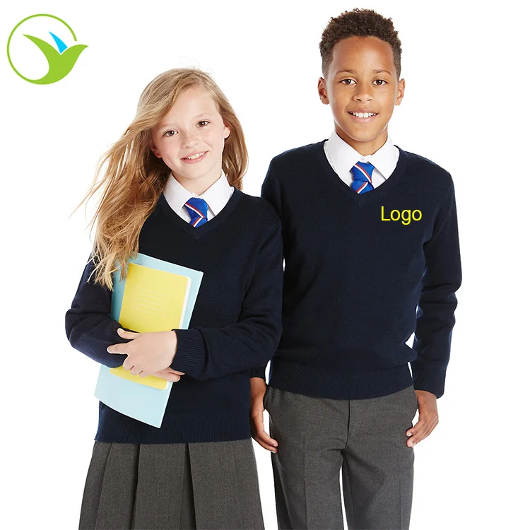 
USA style autumn students clothes long sleeve school children formal white shirts School Uniform pullover Sweaters 