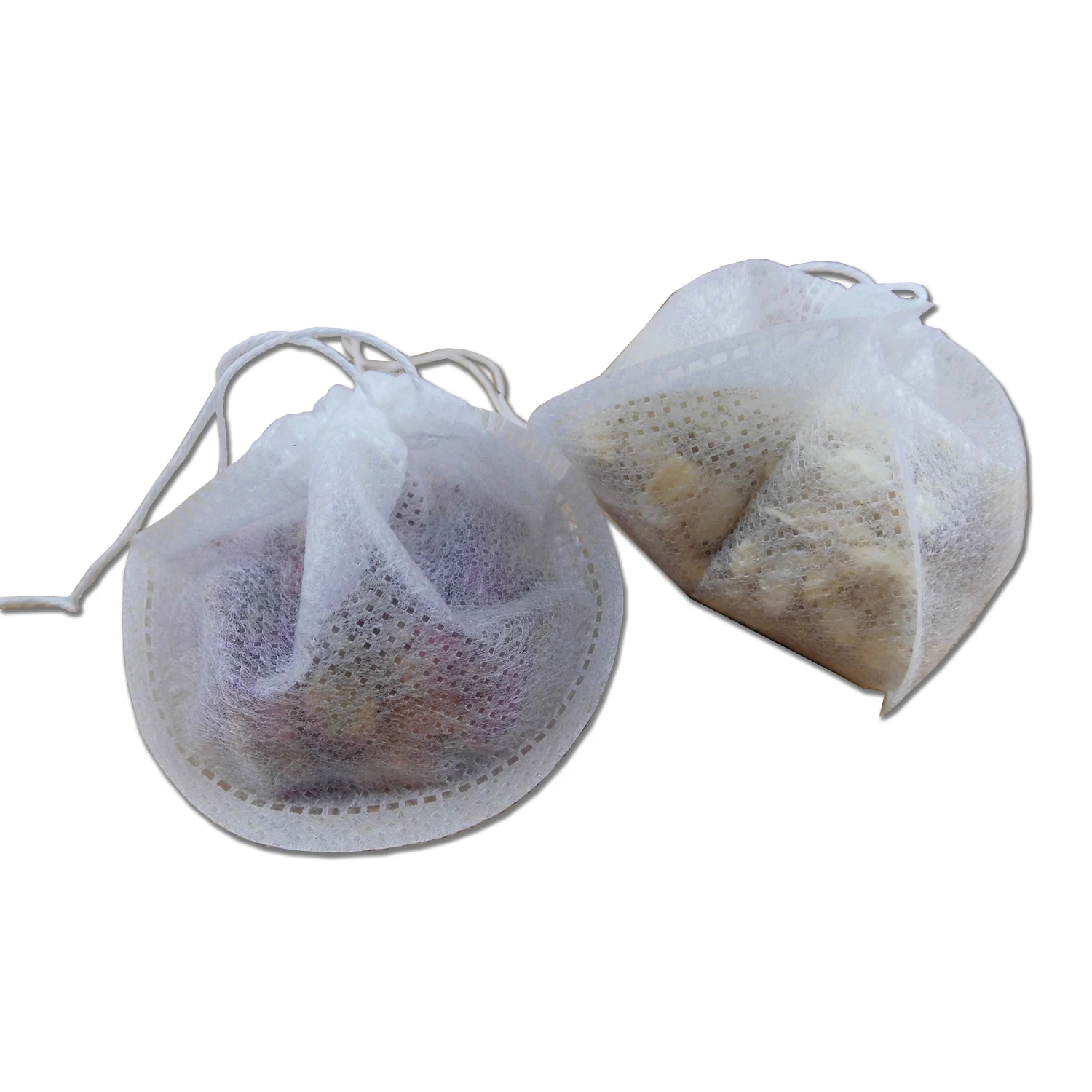 New design boat shape bio degradable Disposable Tea Bags with Drawstring  3D flower pla tea bag