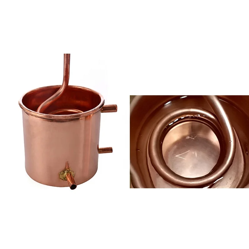 10L copper distiller Flower hydrosol machine Manual red copper small ancient method essential oil distillation equipment