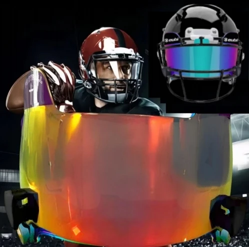 American Football Visors HD Adjustable Shield with Clips Windproof and Dustproof Custom Football Visor For Youth Kids