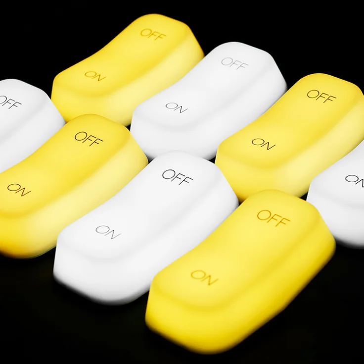 Smart Sensor Night Light On Off Button Shape Bedside Lamp with Good Decoration and Easy Operation Way