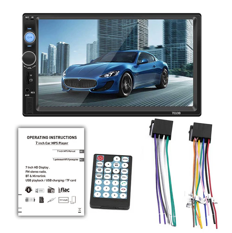 BT Auto Radio Car Player USB/SD/MP3/MP4/MP5/BT Touch screen 2Din 7inch Car Radio Stereo Car Multimedia Player