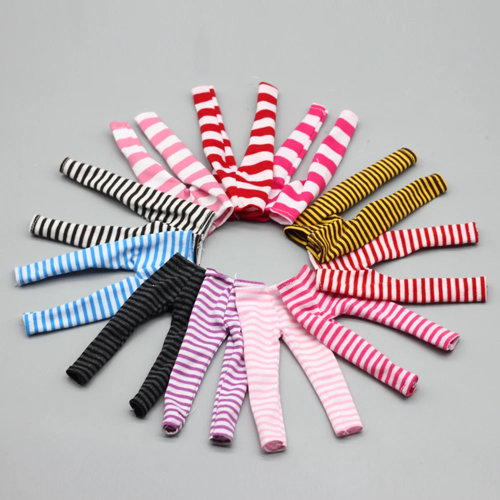 
3pcs handmade casual candy color pants for toys doll clothes as for 1/6 BJD Blyth Pants accessories 