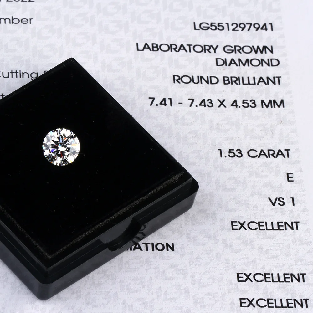 Wholesale Factory Direct Hot Selling Loose White D VVS1 Moissanite Gemstone 2mm Height with GRACE Certificate