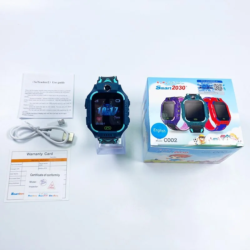 Child Smart Watch C002 Kids SOS Emergency Calling GPS Tracking Kids Smartwatch Baby Safe Monitor Wristwatch For Boys And Child