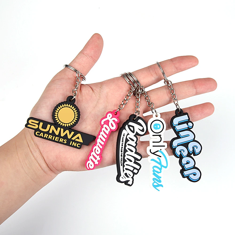Oem Personalize Custom Soft Pvc Keychain Custom Logo No Minimum PVC Rubber Keyring / Custom Rubber Keychains