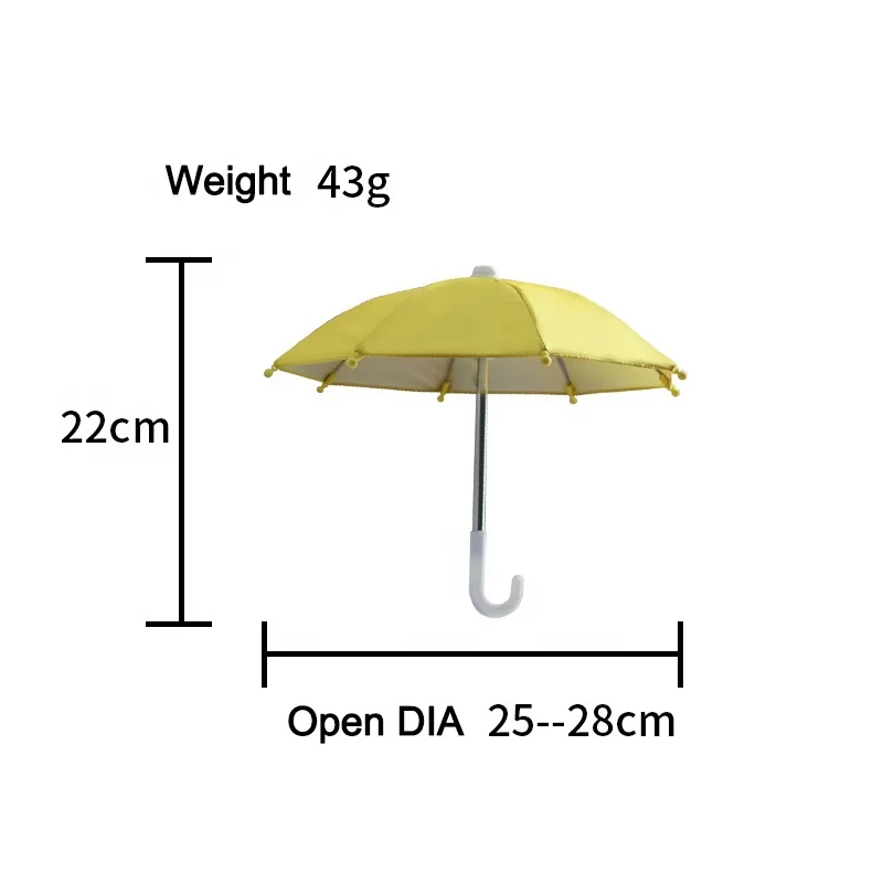 Custom Logo Small Mini Anti UV Rain Cover Motorcycle Cellphone Phone Umbrella