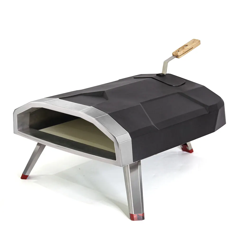 16' Stone Wood Pellet Pizza Oven for Outside, Portable Wood Fire Pizza Maker Stainless Steel with Accessories, Camping, Picnic