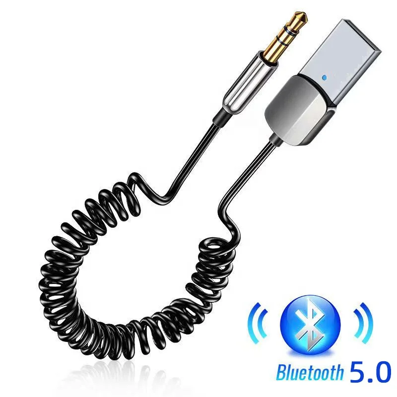 Essager Bt5.0 Aux адаптер автомобильный беспроводной Usb до 3 5 мм Музыкальный Микрофон Громкая связь Bluetooth динамик аудио передатчик